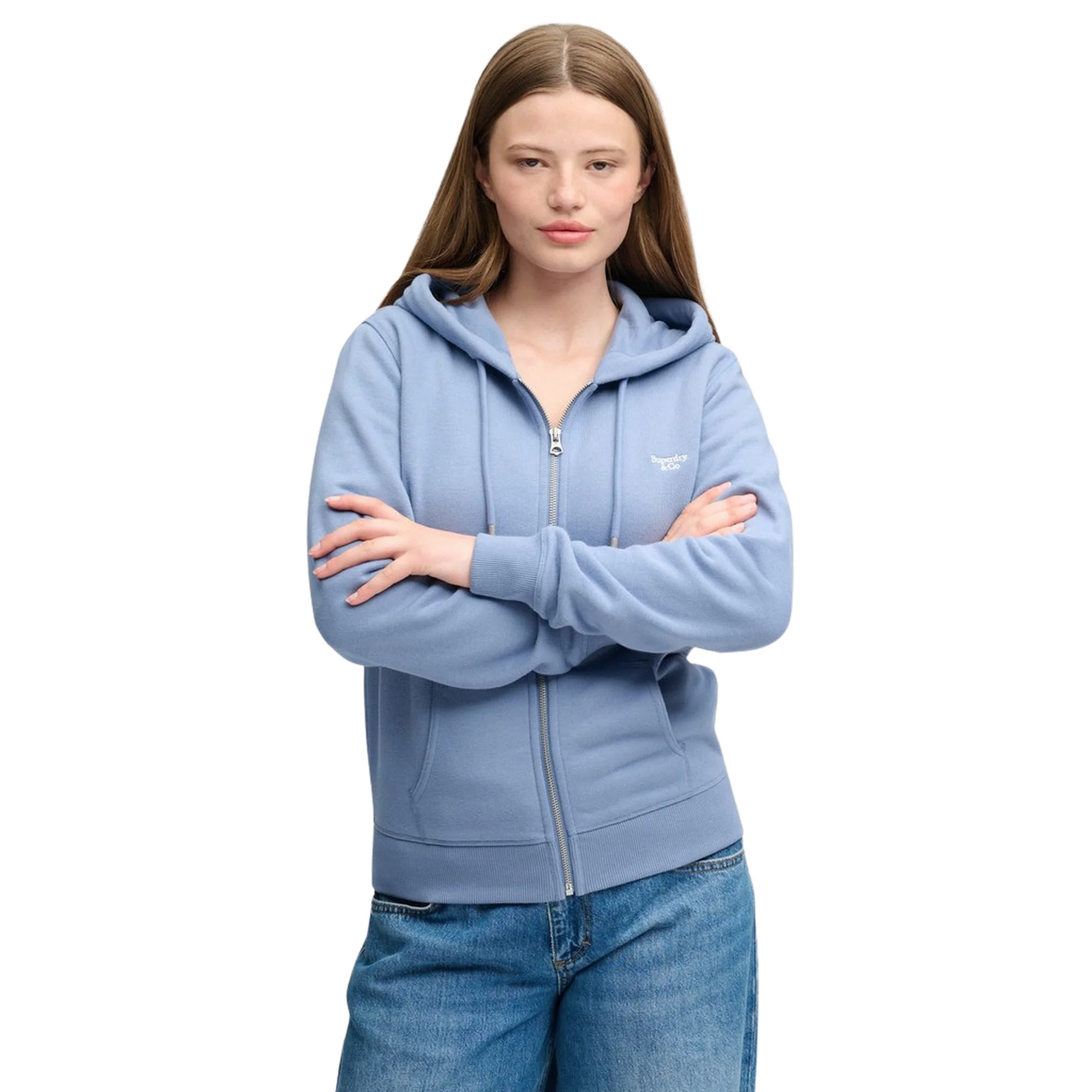 SUPERDRY W SIGNATURE EMB ZIPHOOD — Animasportiva