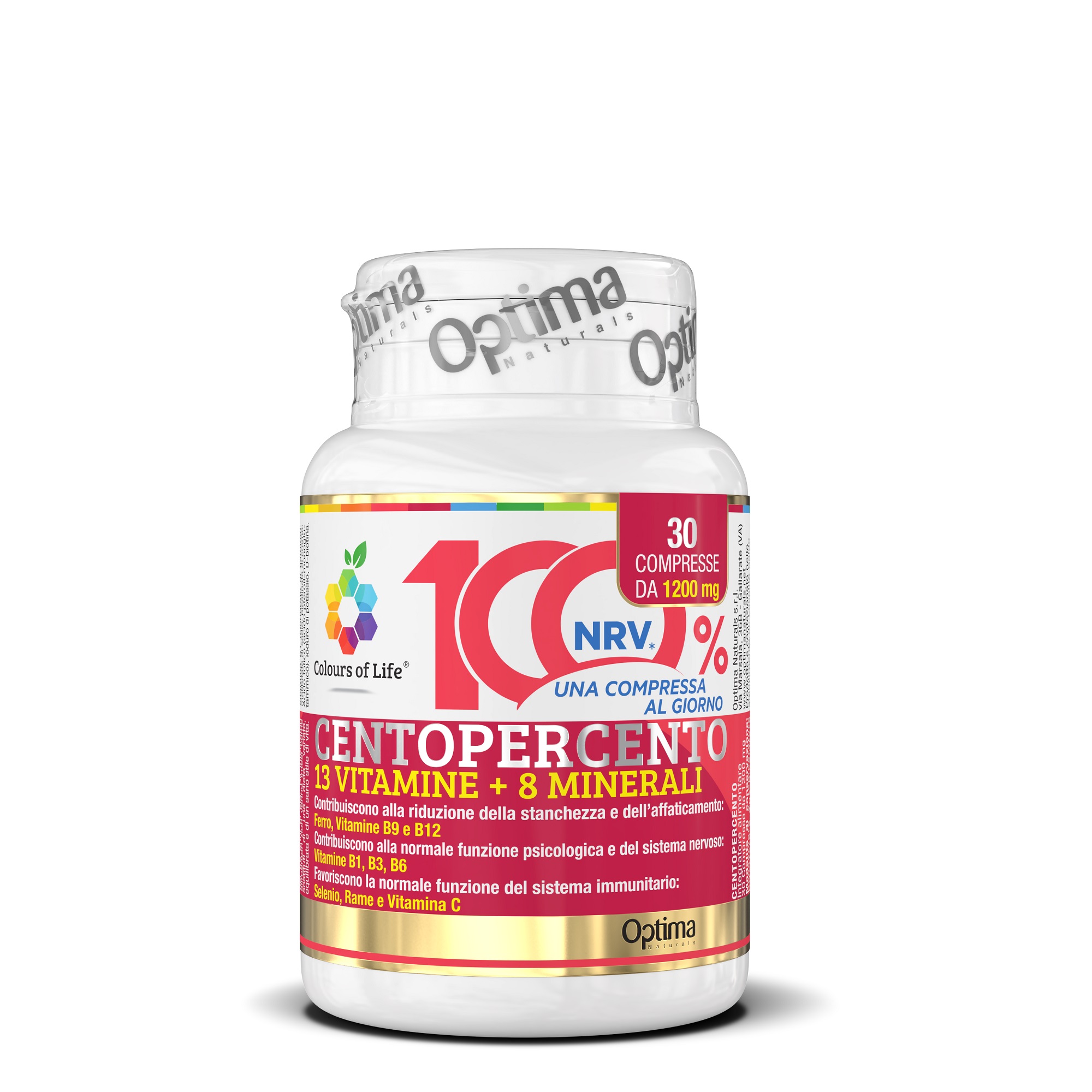 OPTIMA COLOURS OF LIFE CENTOPERCENTO 30 COMPRESSE