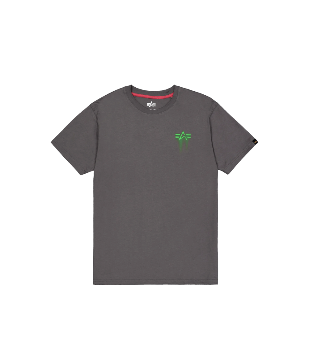 T-SHIRT ALPHA INDUSTRIES SPRAY PRINT GREY MEN