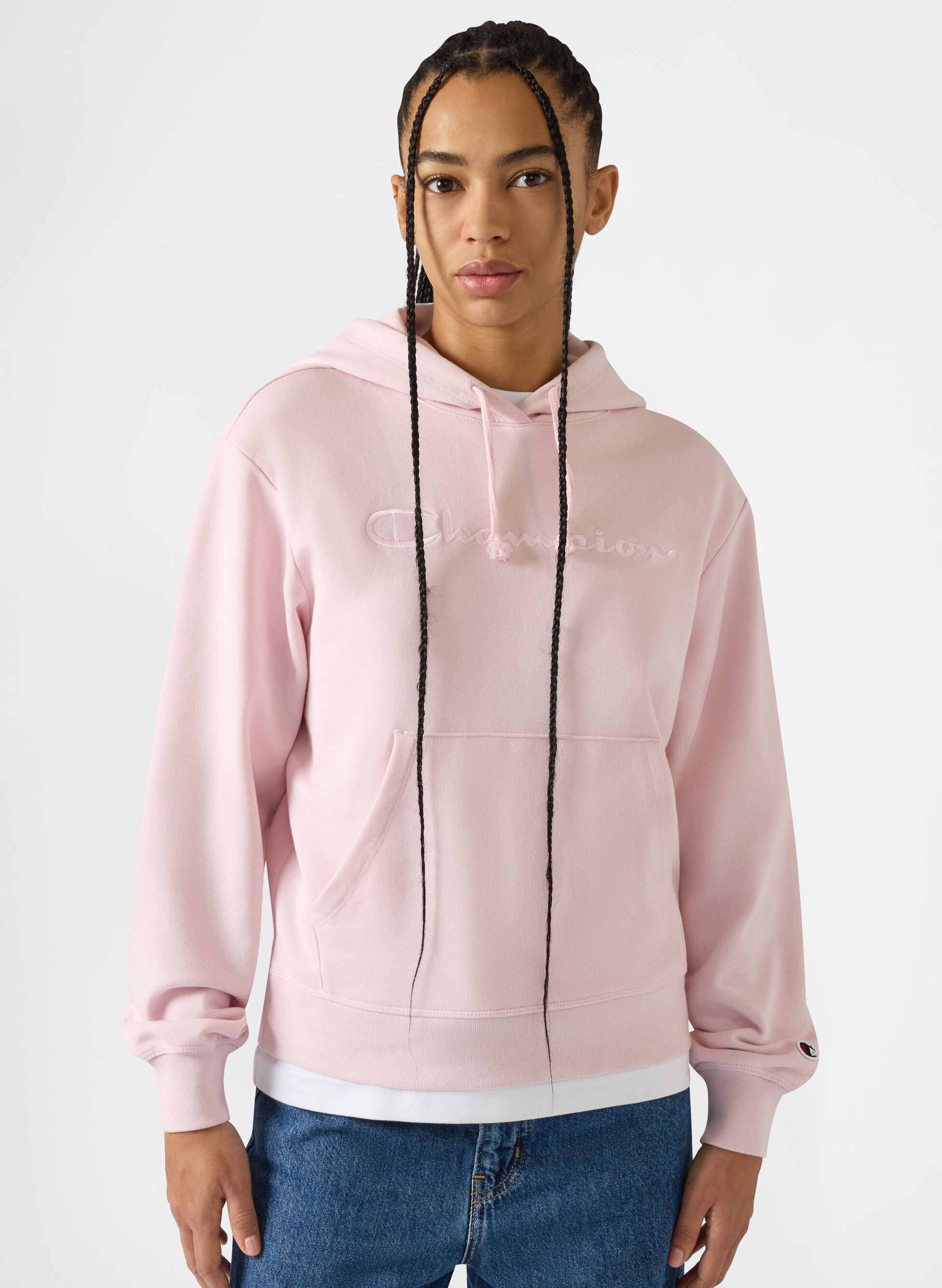 FELPA LEGGERA MAXI LOGO TONAL RICAMATO HOODIE