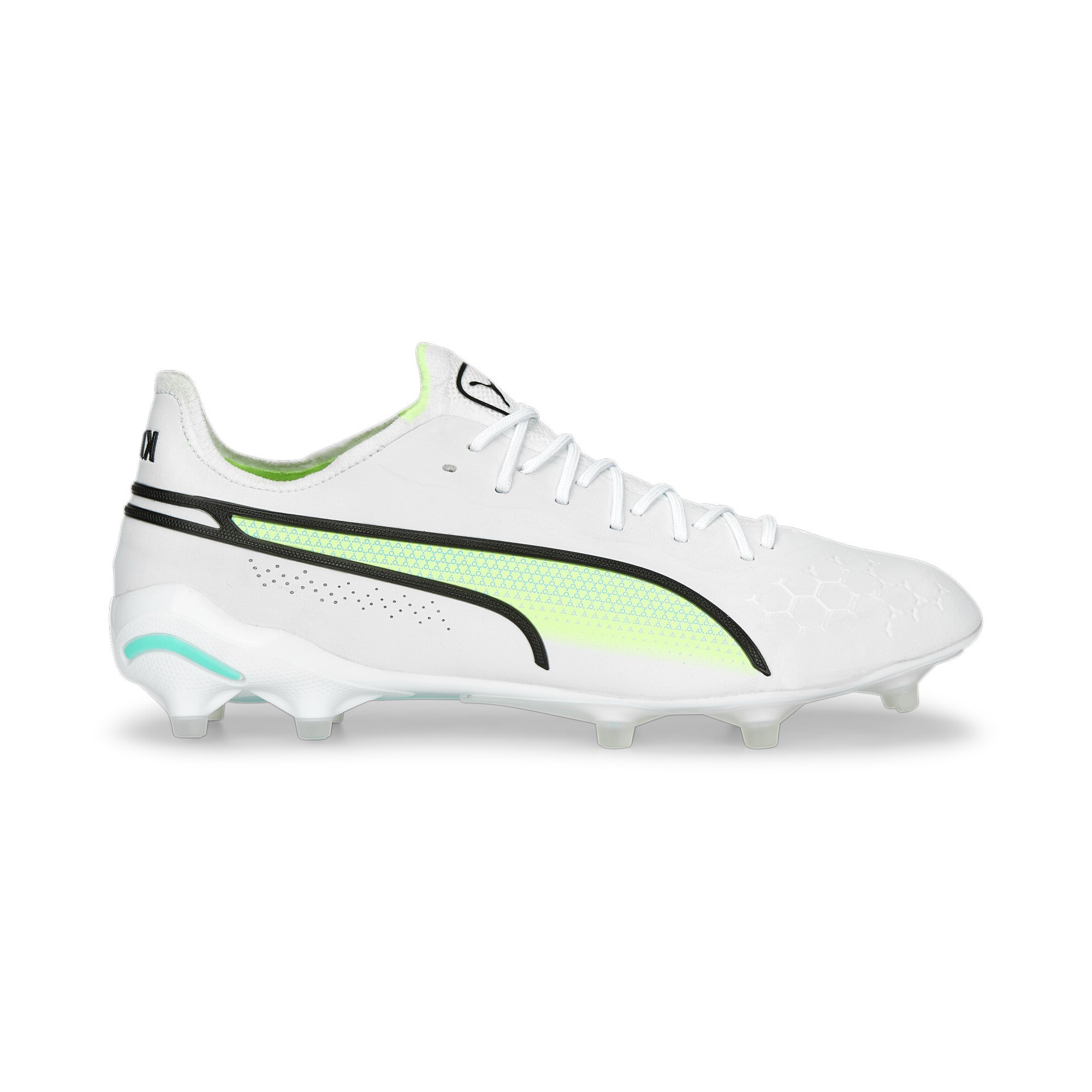 PUMA KING ULTIMATE FG/AG WHITE/BLACK/FAST YELLOW/ELECTRIC PEPPERMINT DA UOMO
