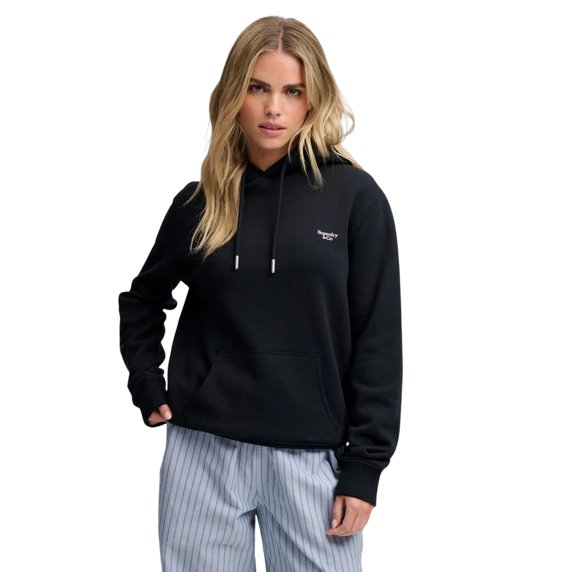 SUPERDRY WOMAN SIGNATURE EMB HOODY — Animasportiva