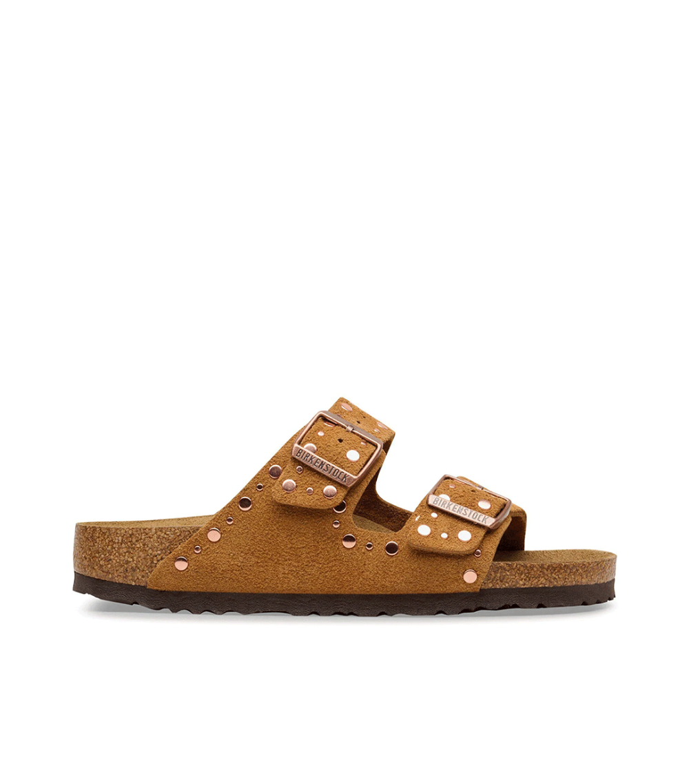 SANDALS BIRKENSTOCK ARIZONA RIVET BROWN WOMEN