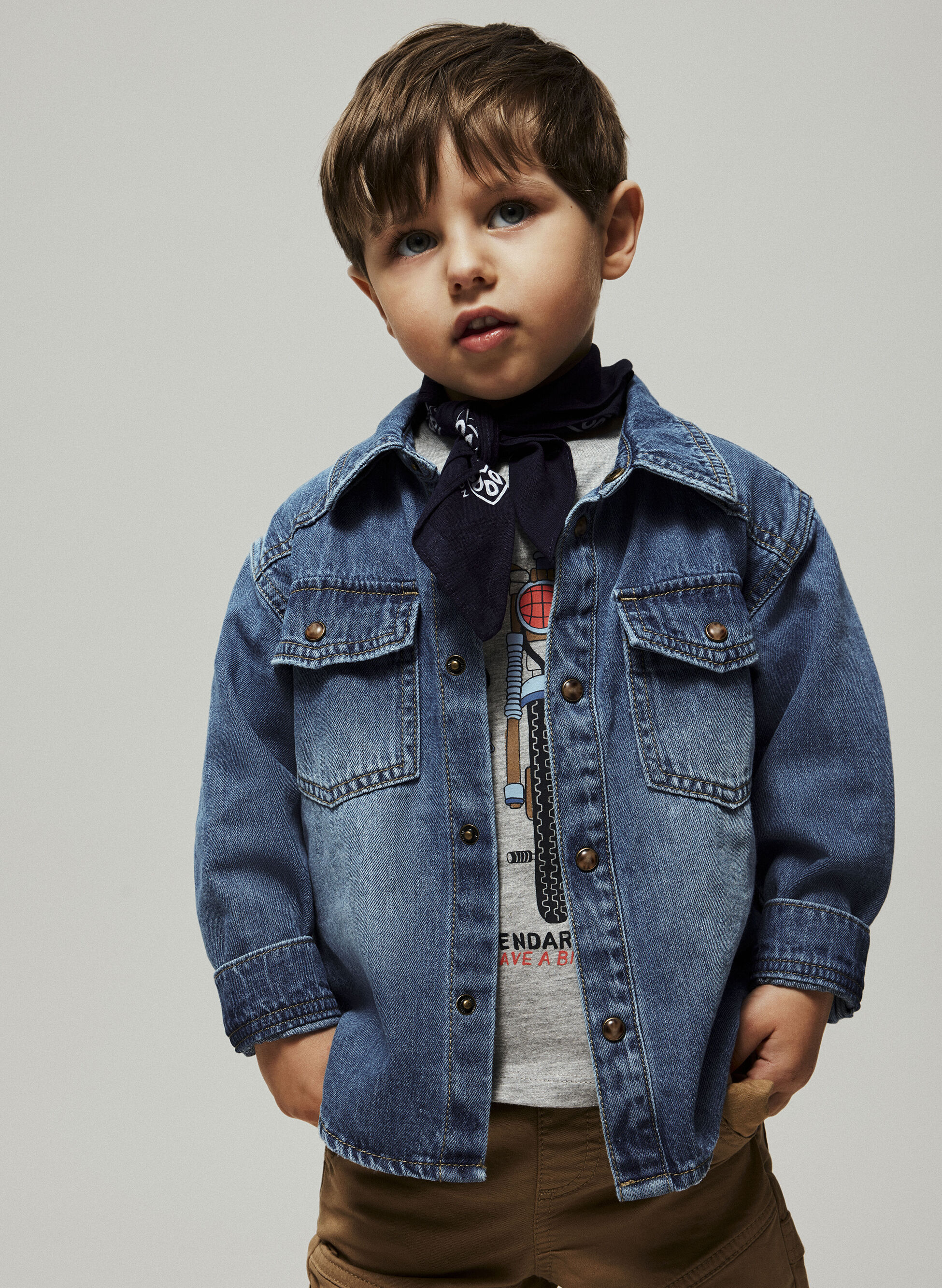 CAMICIA JEANS BLUE BAMBINO