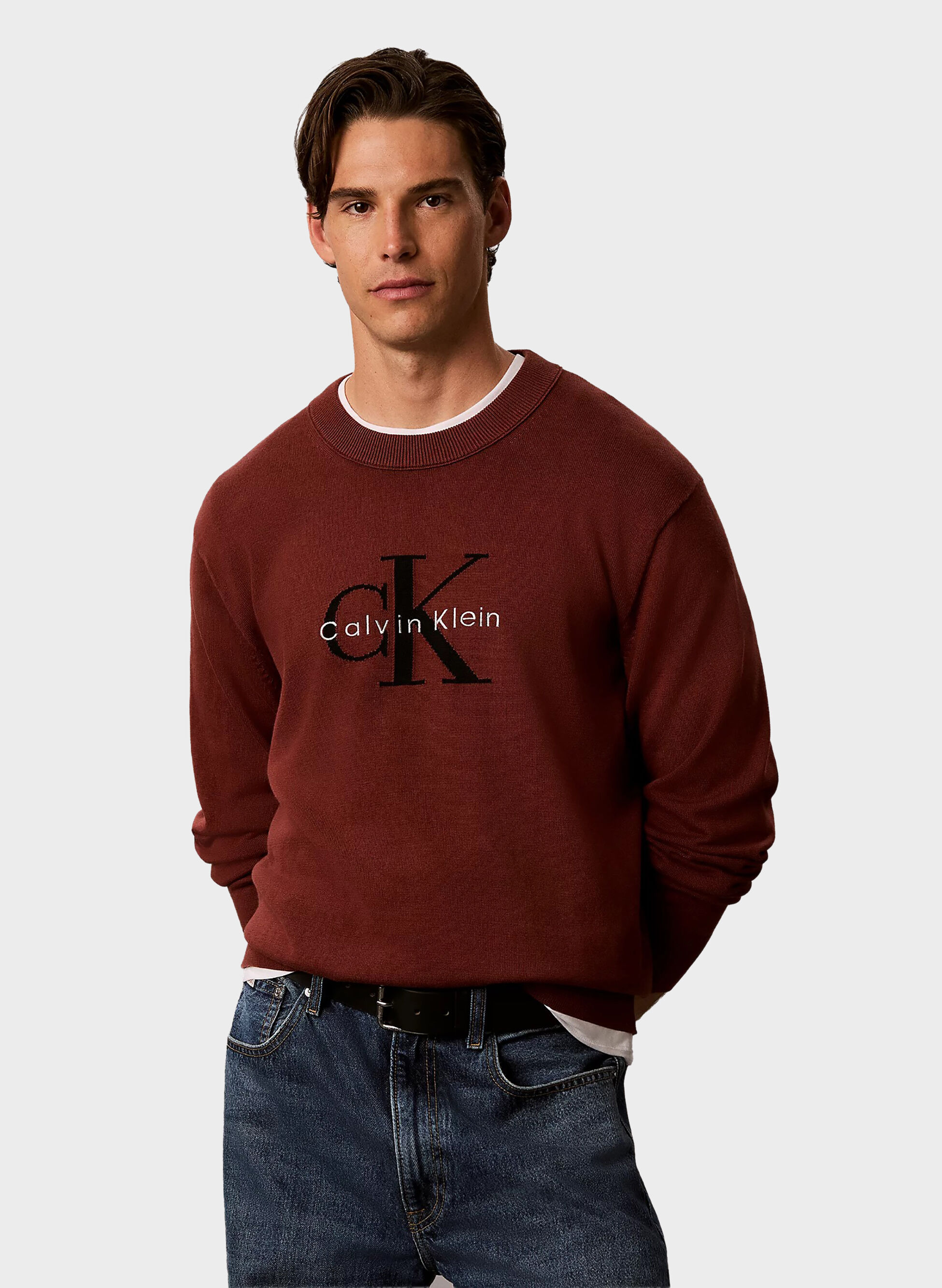 MAGLIONE COTONE MONO LOGO