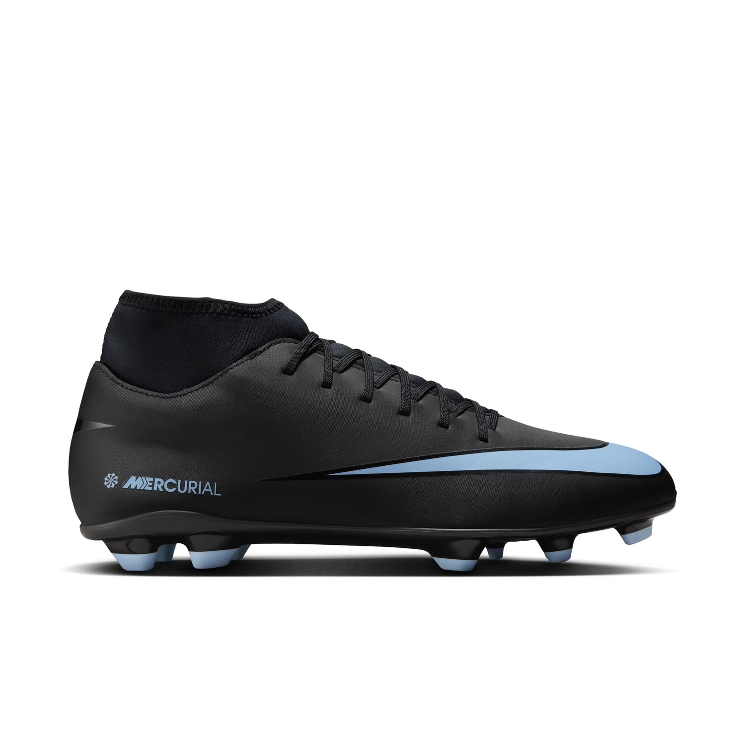 NIKE MERCURIAL SUPERFLY 10 CLUB FG/MG BLACK/ICE BLUE DA UOMO