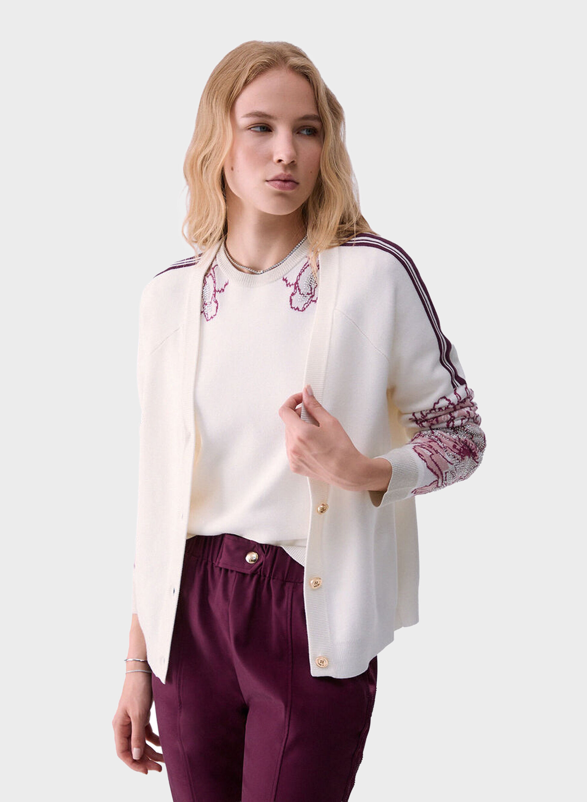 CARDIGAN INSERTATO BANDINA