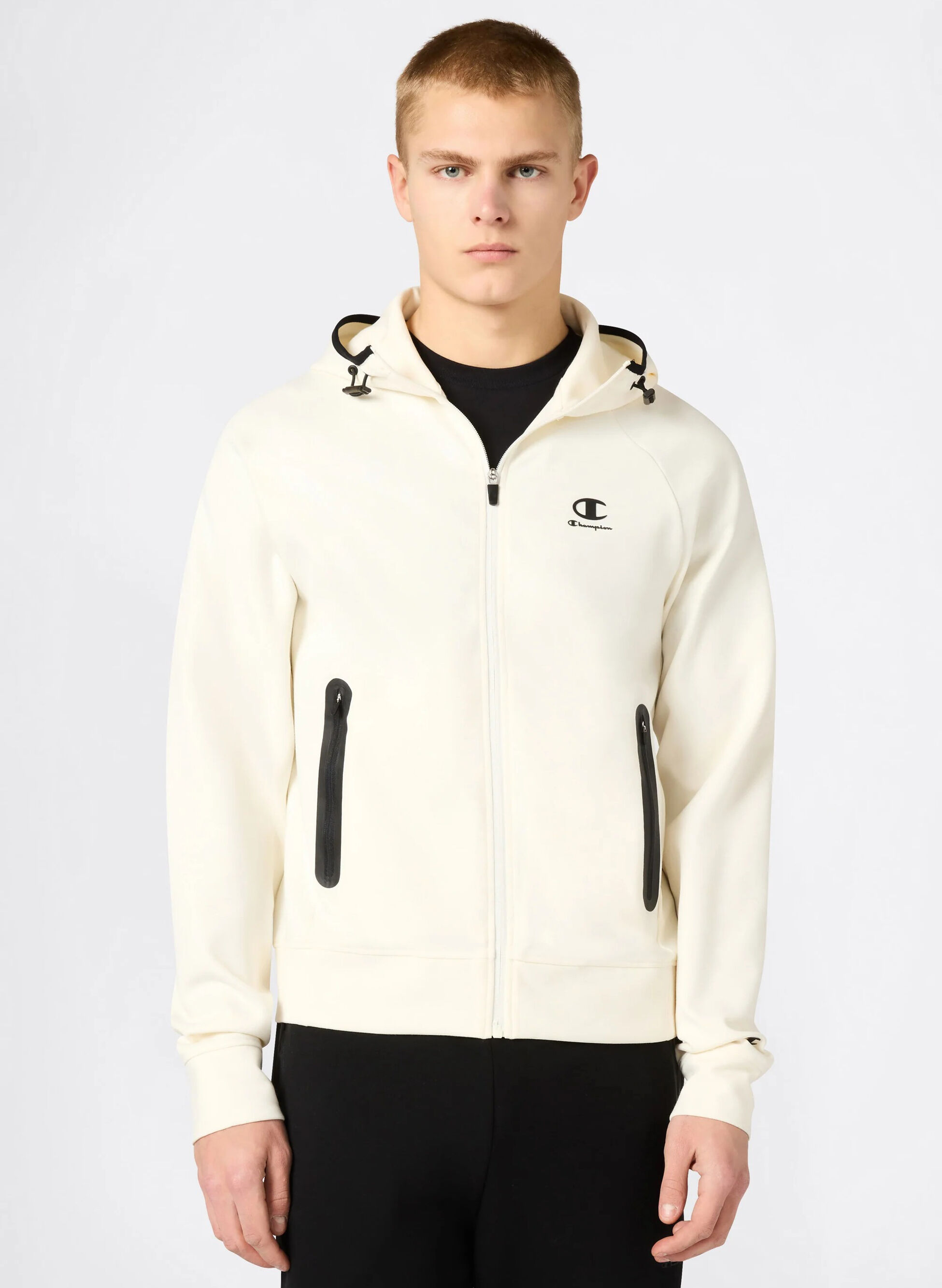 FELPA CON CAPPUCCIO FULL ZIP C-TECH