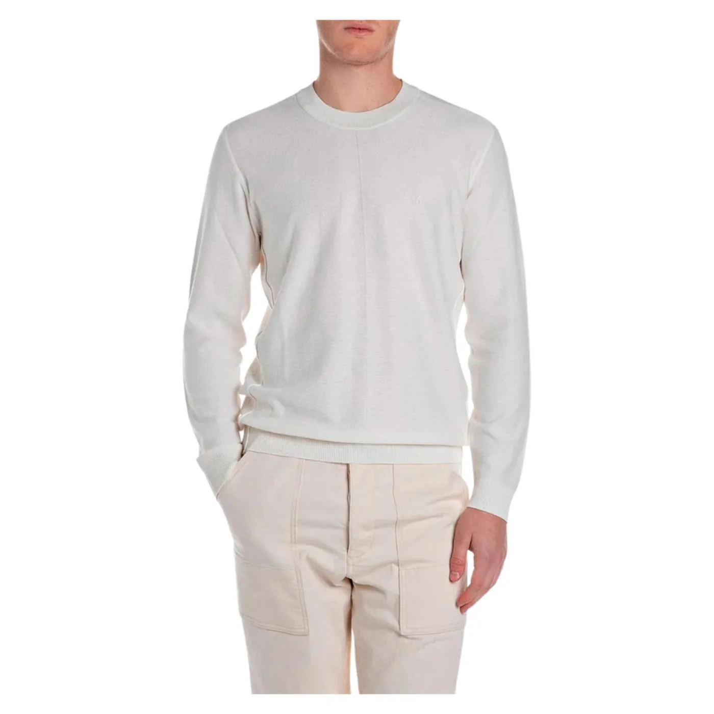 REPLAY MAGLIA PULLOVER COTONE