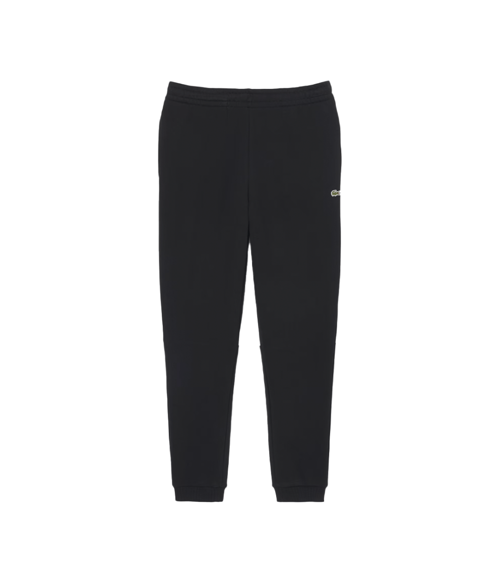 TRACKSUIT TROUSERS TUTA LACOSTE TAPPARED FIT FELPATO BLACK MAN