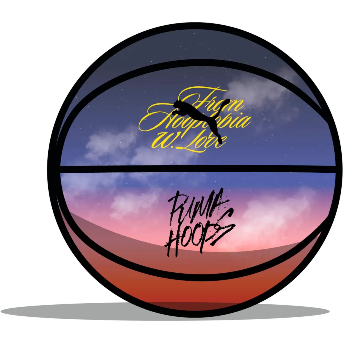 PUMA PALLONE DA BASKET HOOPTOPIA SUNSET