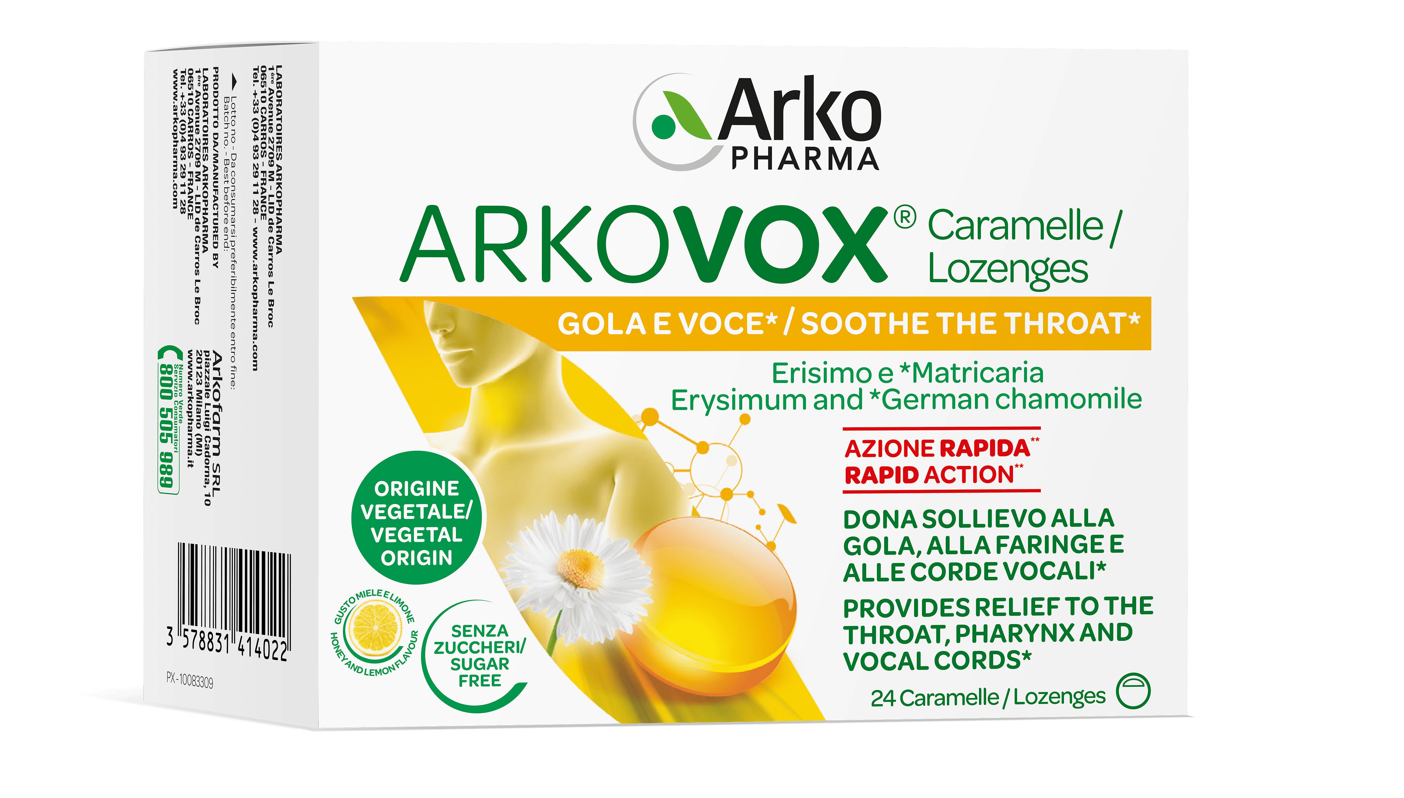 ARKOPHARMA ARKOVOX MIELE LIMONE 24 CARAMELLE