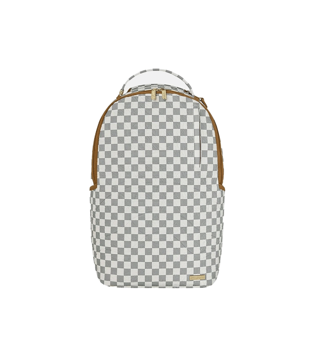 BACKPACK SPRAYGROUND CREAM CHECK WHITE GREY UNISEX