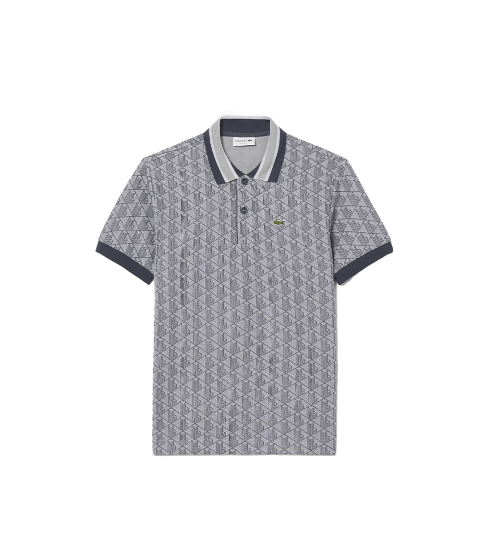POLO LACOSTE MONOGRAM GREY MEN