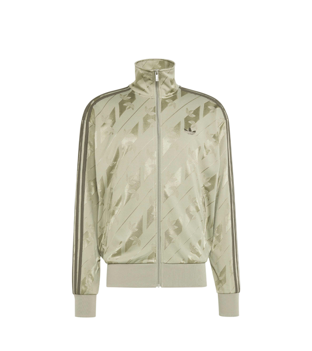 ZIPPED SWEATSHIRT ADIDAS MONOGRAM FIREBIRD GREEN MEN