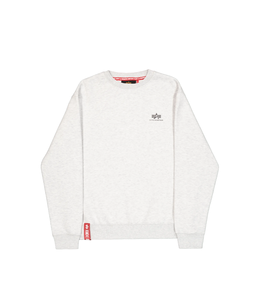 SWEATSHIRT ALPHA INDUSTRIES BASIC SMALL LOGO GREY MEN
