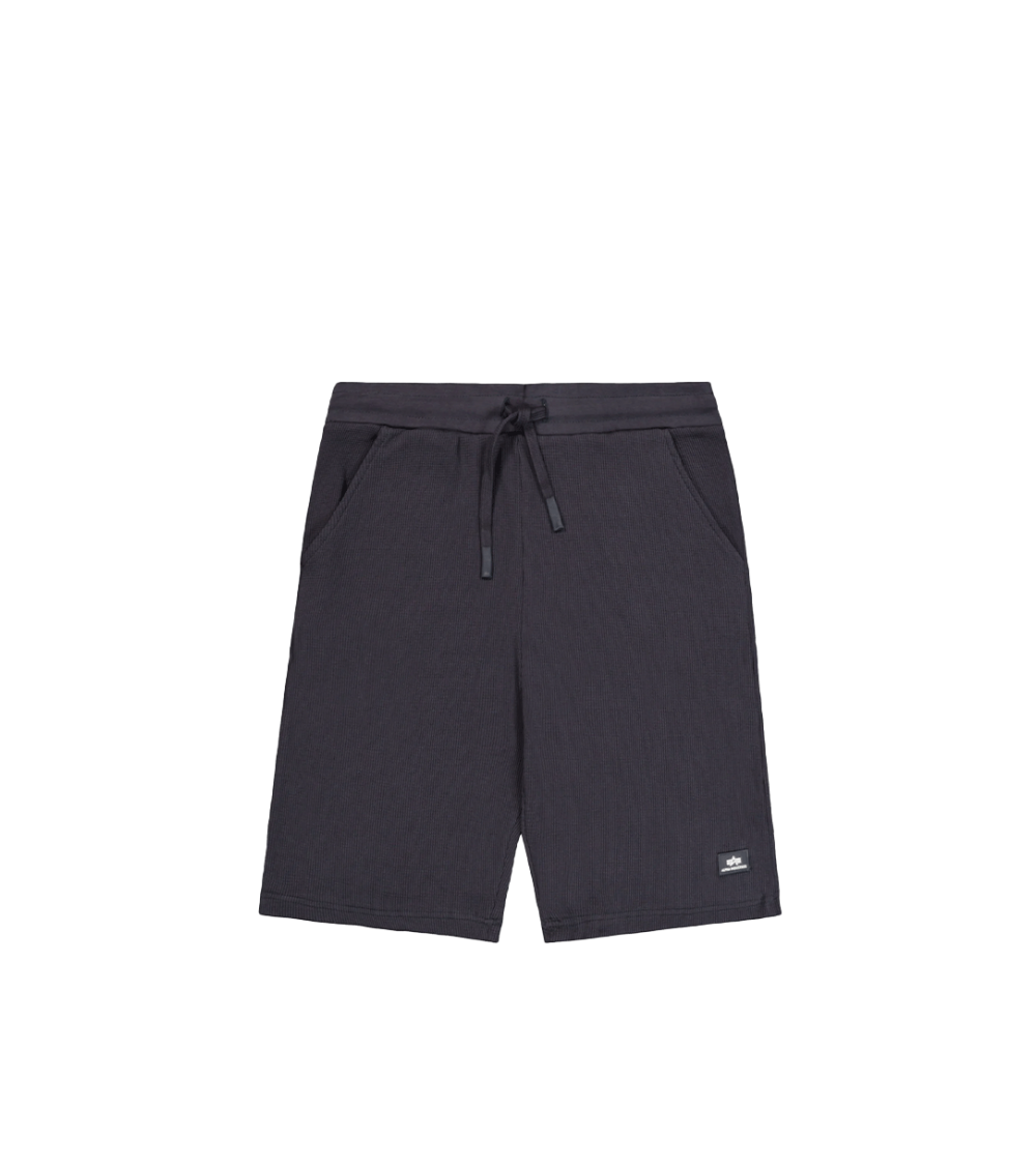 PANTALONCINI ALPHA INDUSTRIES WAFFLE SMALL LOGO NAVY UOMO