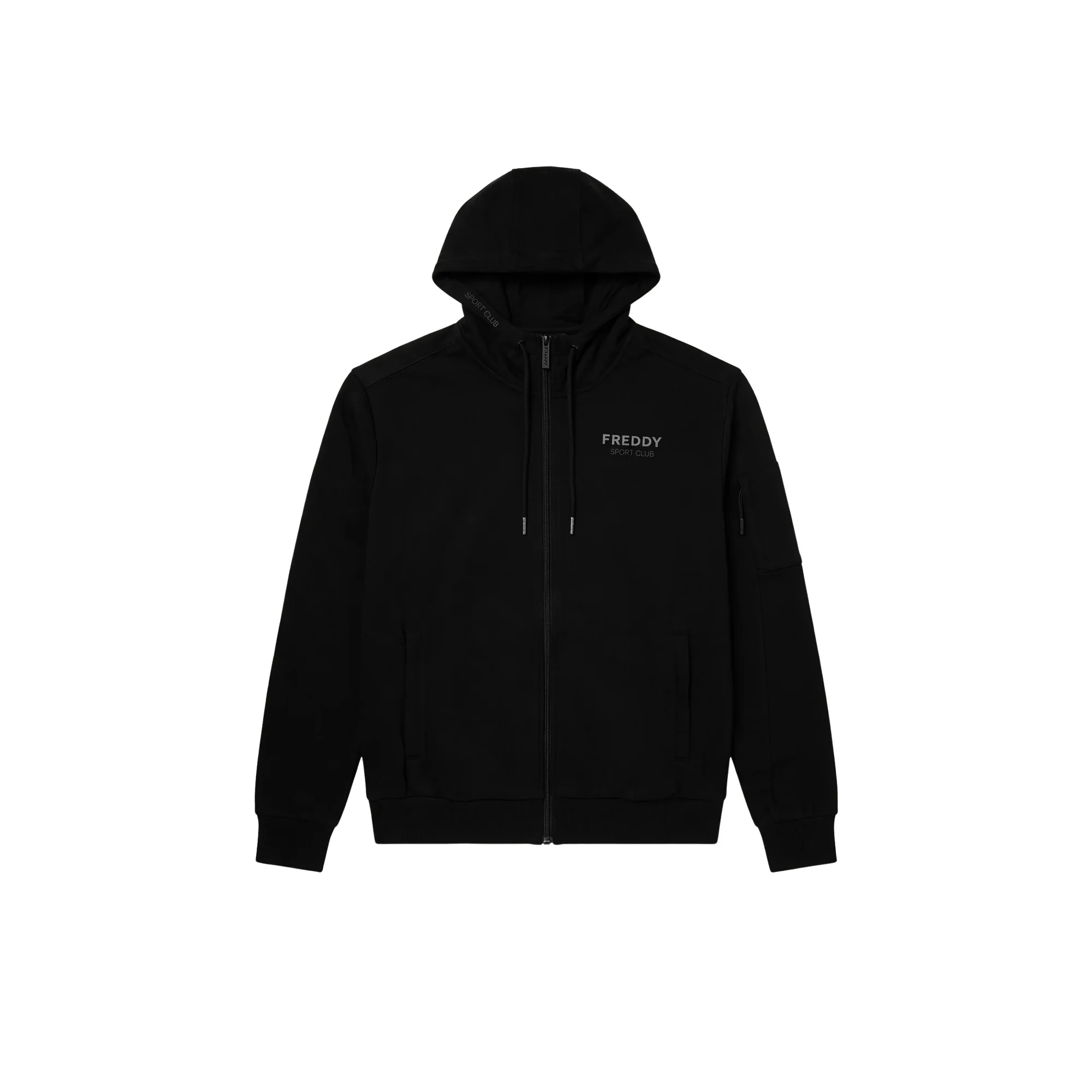 FREDDY FELPA FULL ZIP CAPPUCCIO — Animasportiva