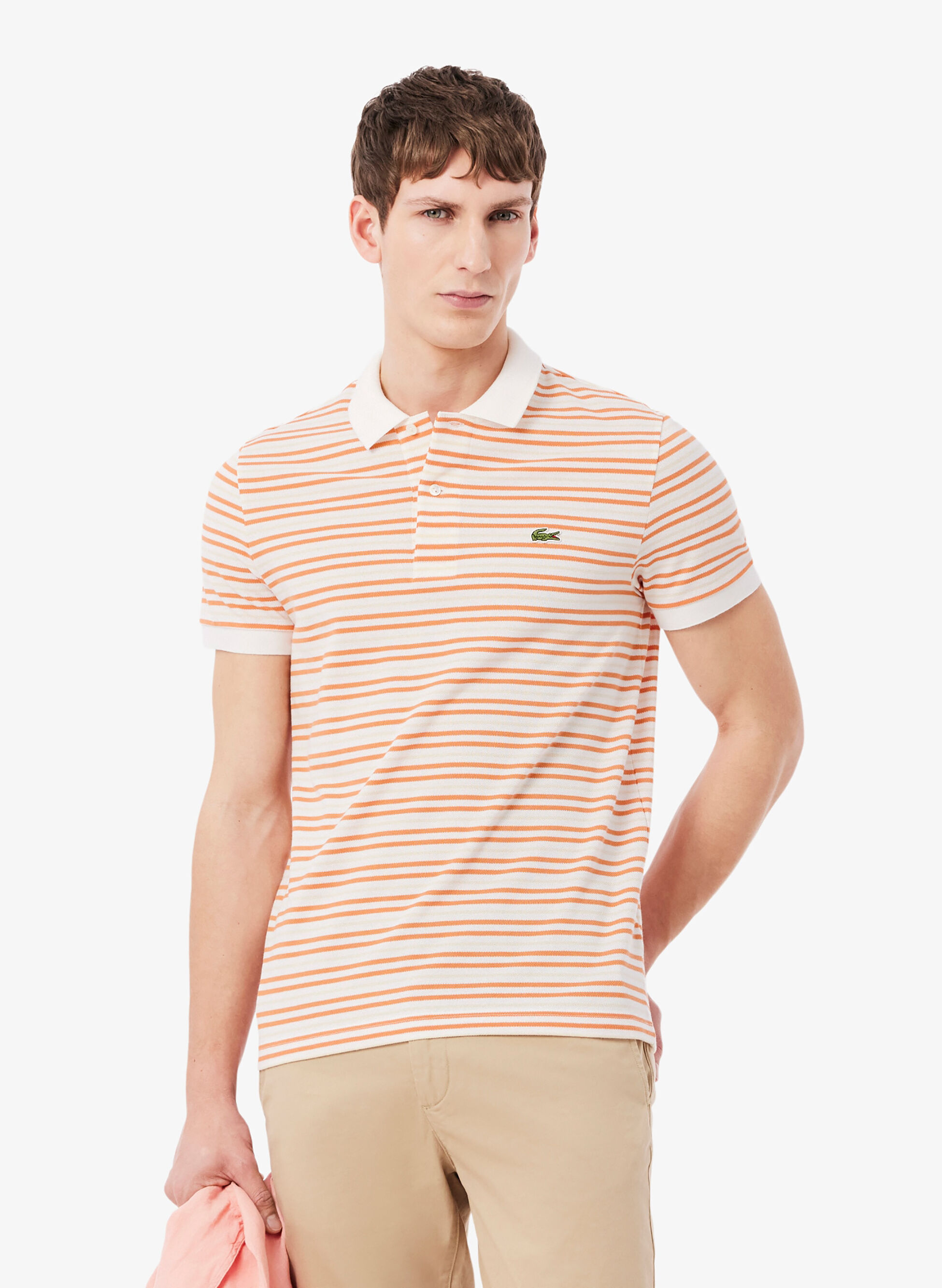POLO IN PETIT PIQUÉ A RIGHE