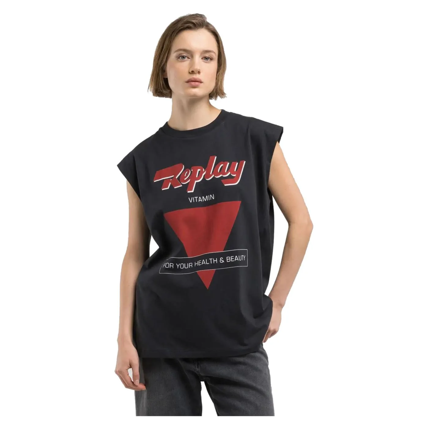 REPLAY T-SHIRT BOY FIT STAMPATA