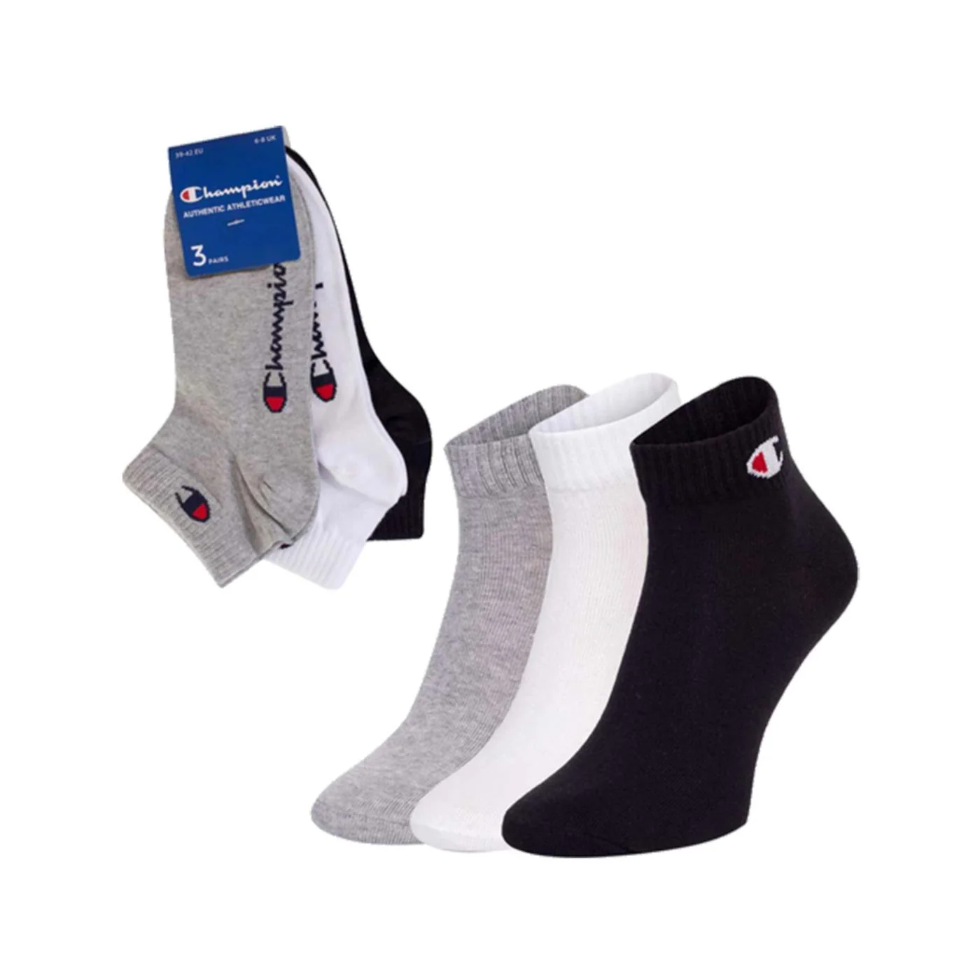 CHAMPION 3PK QUARTER SOCKS — Animasportiva