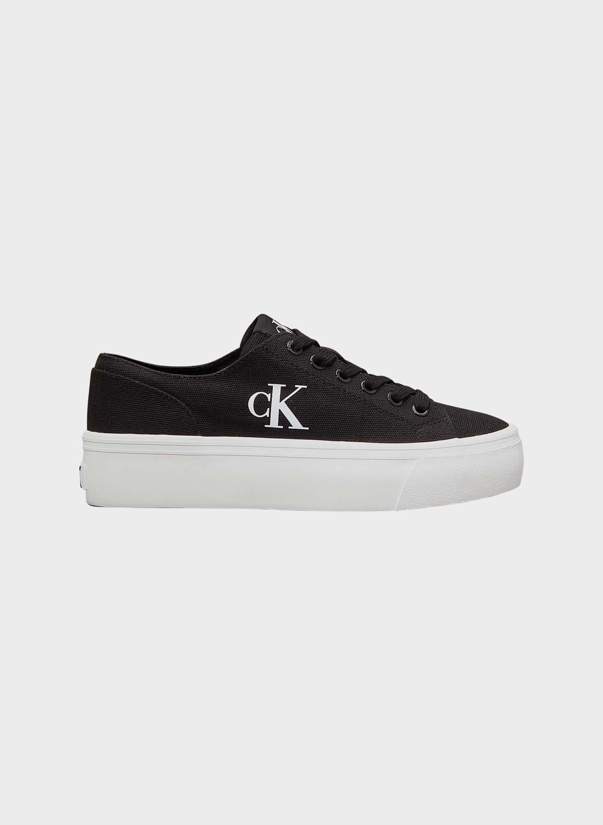 SCARPA IN TELA CON PLATEAU E LOGO
