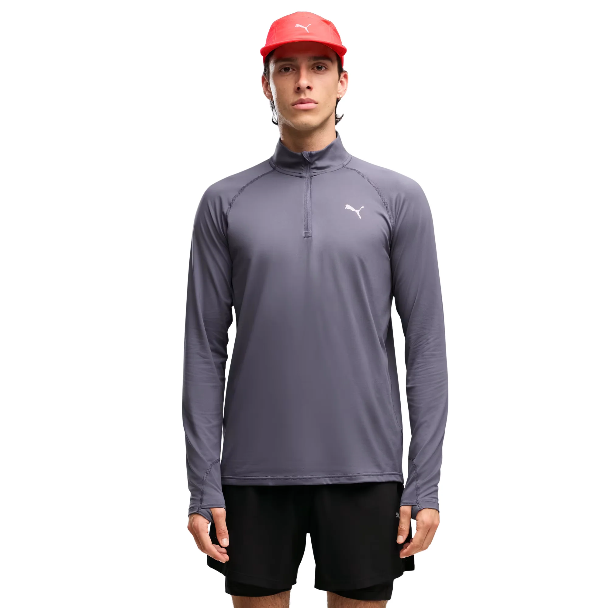 PUMA RUN VELOCITY HALF ZIP TEE