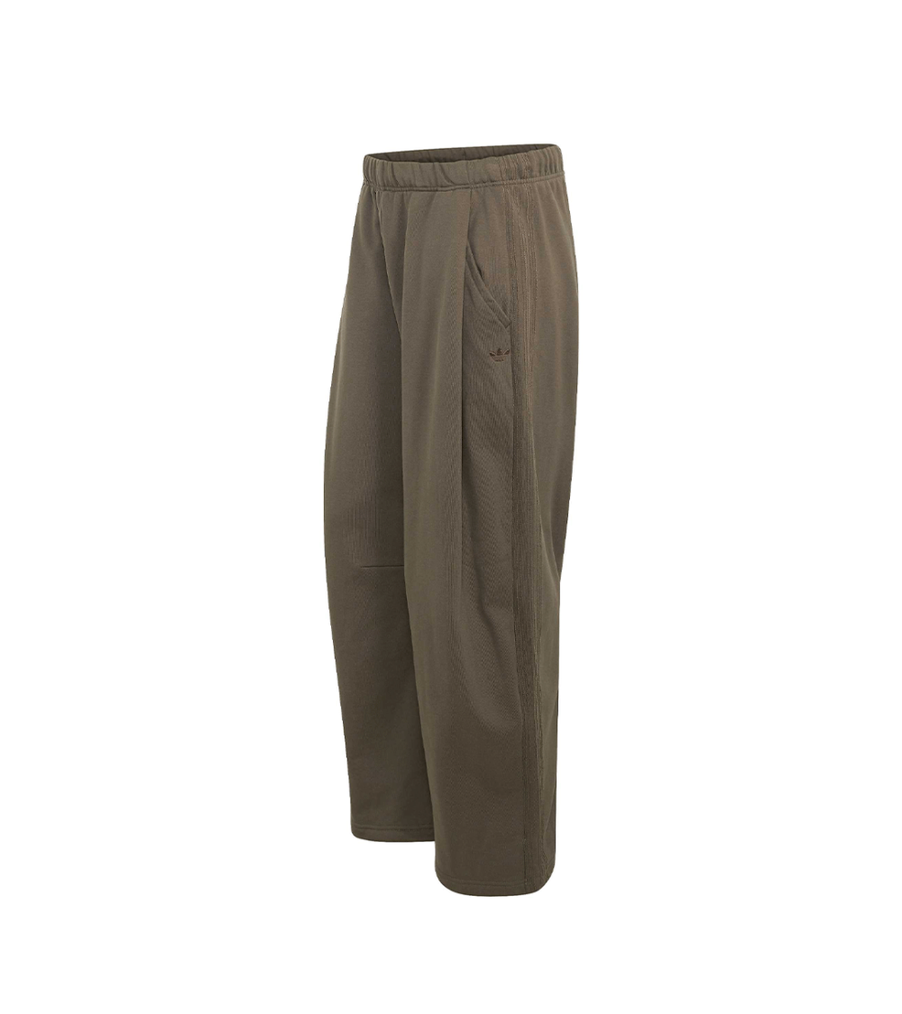 TRACKSUIT TROUSERS ADIDAS ESSENTIALS WIDE LEG GREEN OLIVE MEN