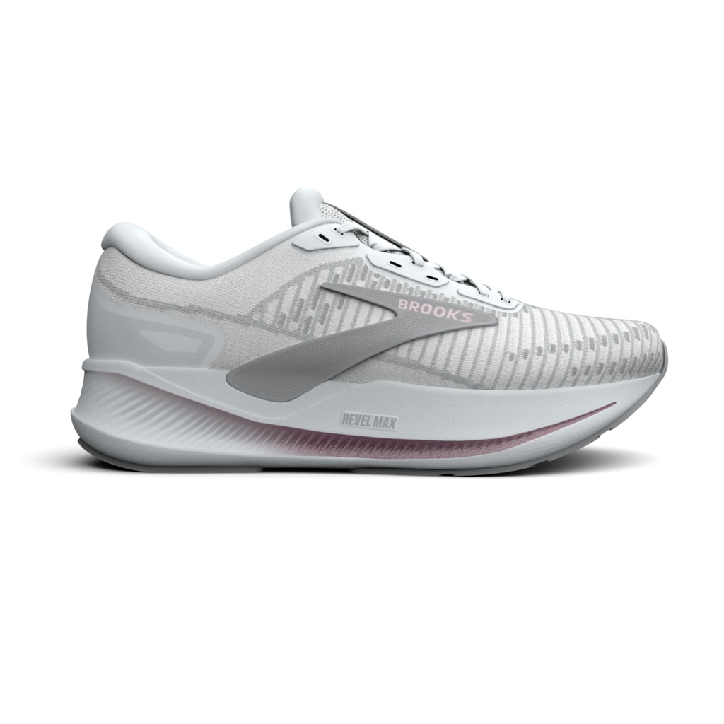 BROOKS REVEL MAX WHITE/HARBOR MIST/METALLIC