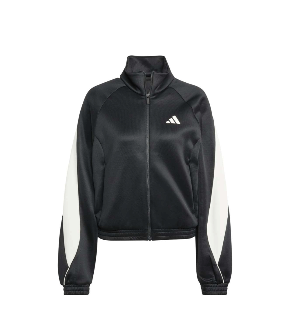 FELPA CON ZIP ADIDAS STADIUM NERO DONNA