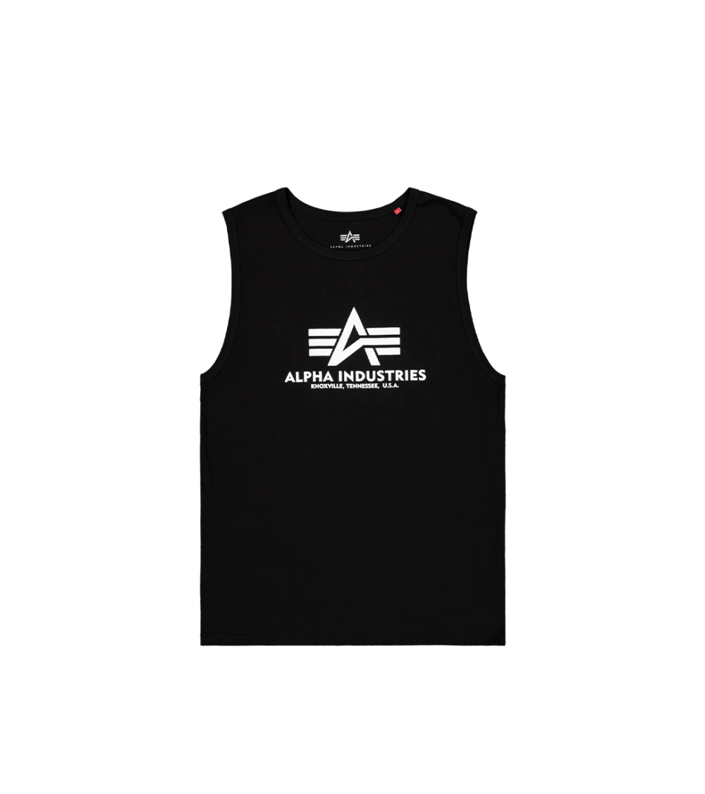 TANK ALPHA INDUSTRIES BASIC LOGO BLACK MEN