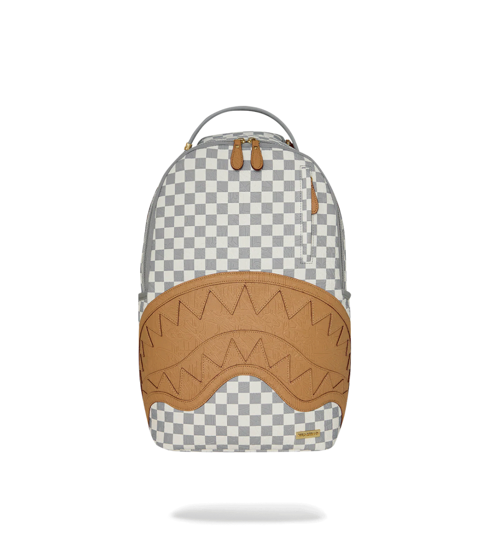 BACKPACK SPRAYGROUND EMBOSSED CHECK GREY UNISEX