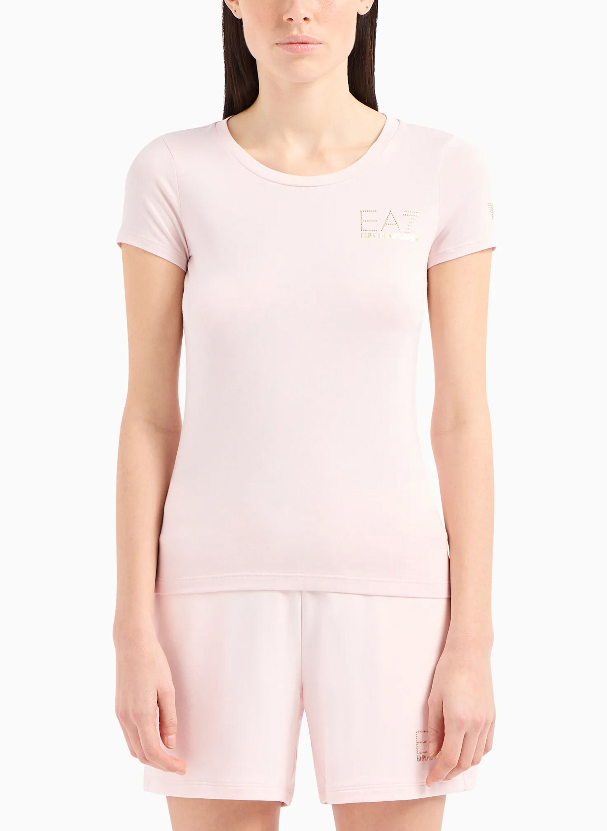 T-SHIRT CON LOGO STRASS