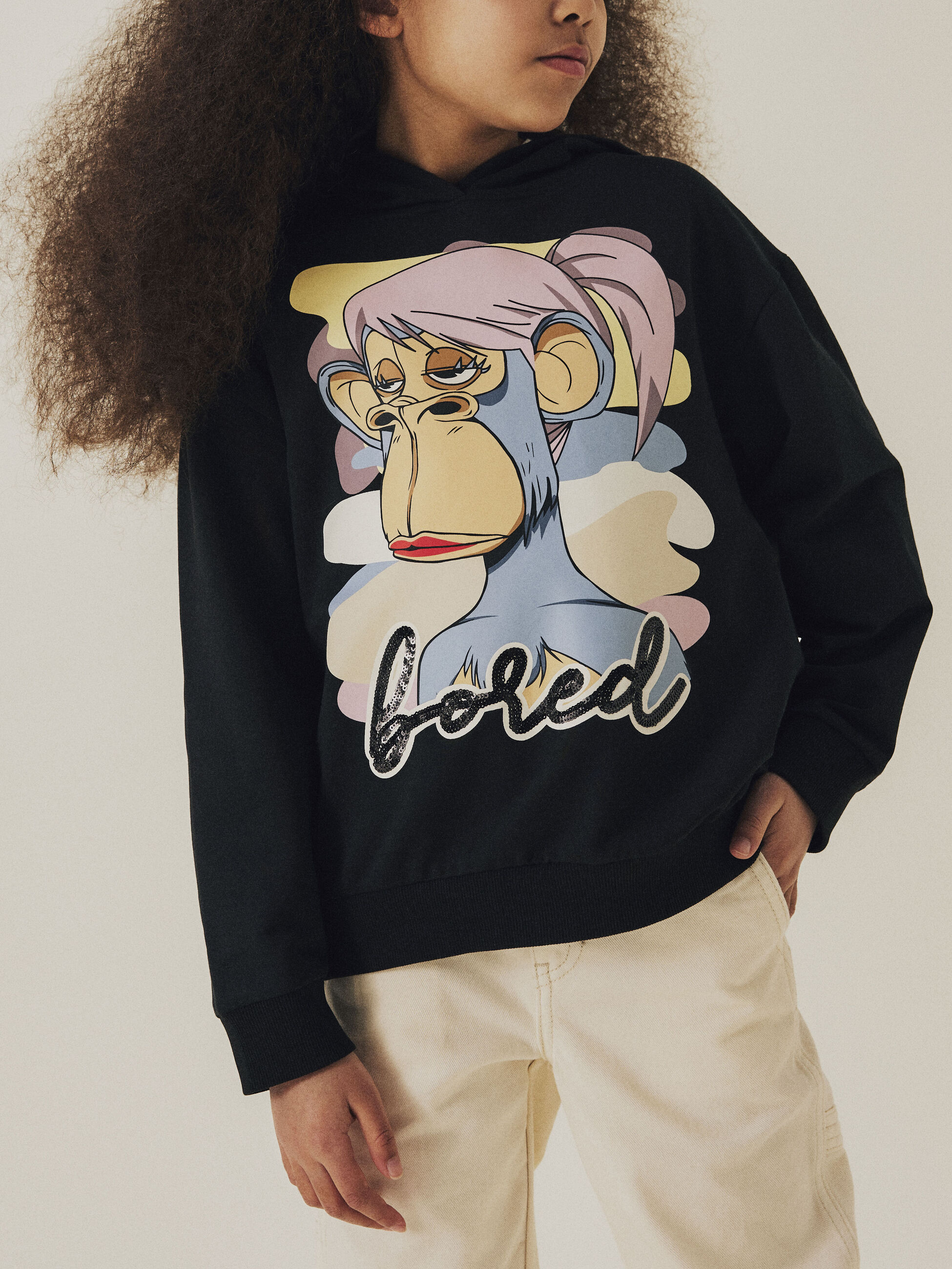 FELPA HOODIE DISA BORED GRAPHIC RAGAZZA