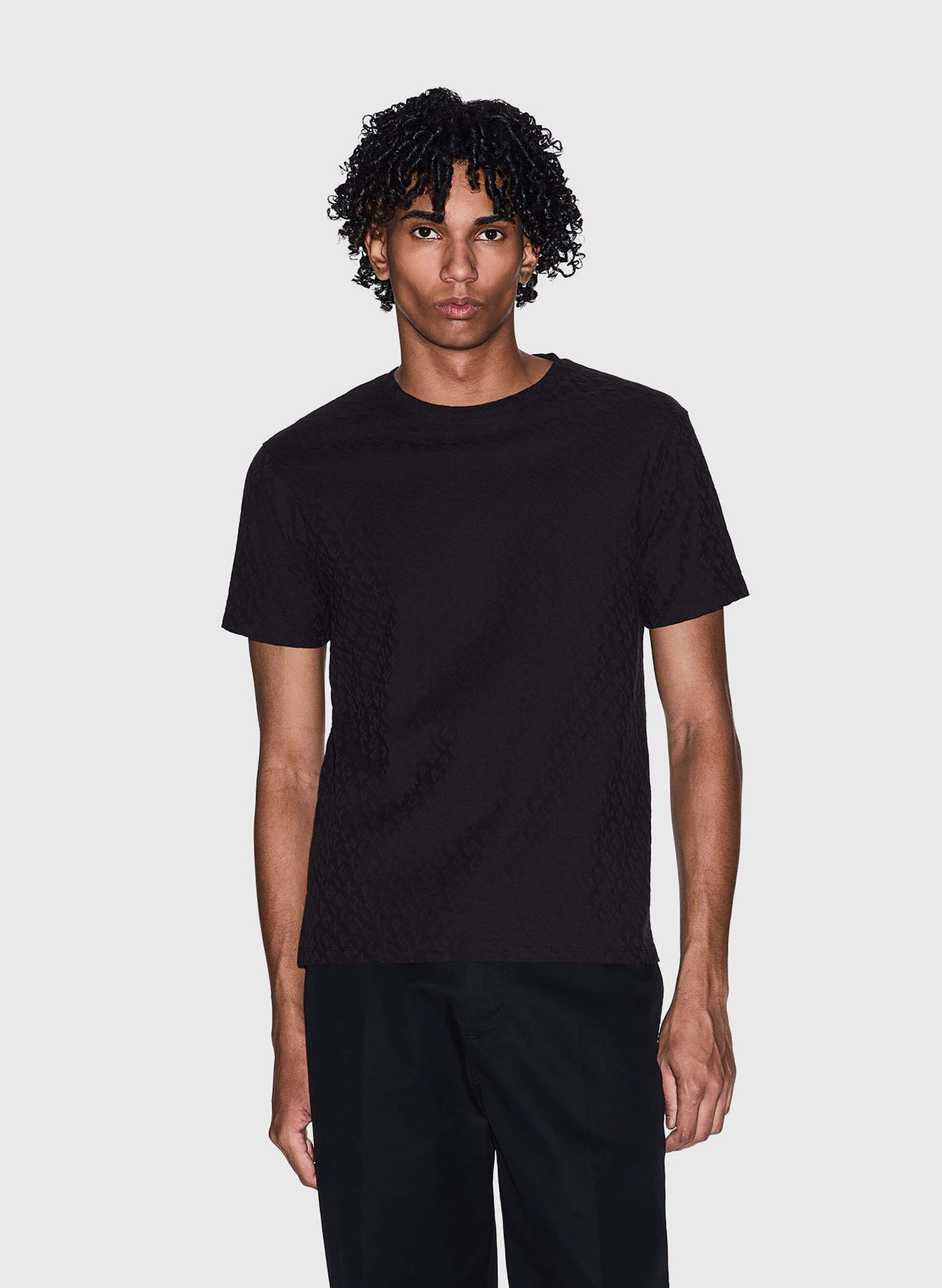 T-SHIRT JACQUARD IN COTONE MERCERIZZATO