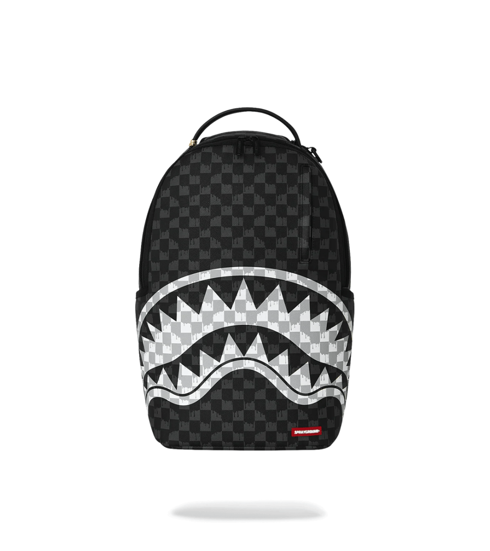 BACKPACK SPRAYGROUND DRIP CHECK SHARK BLACK UNISEX