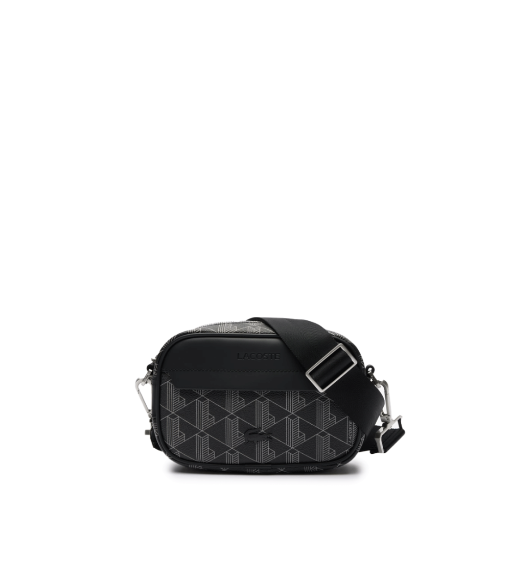 BORSA A TRACOLLA LACOSTE THE BLEND SMALL MONOGRAM NERO UNISEX