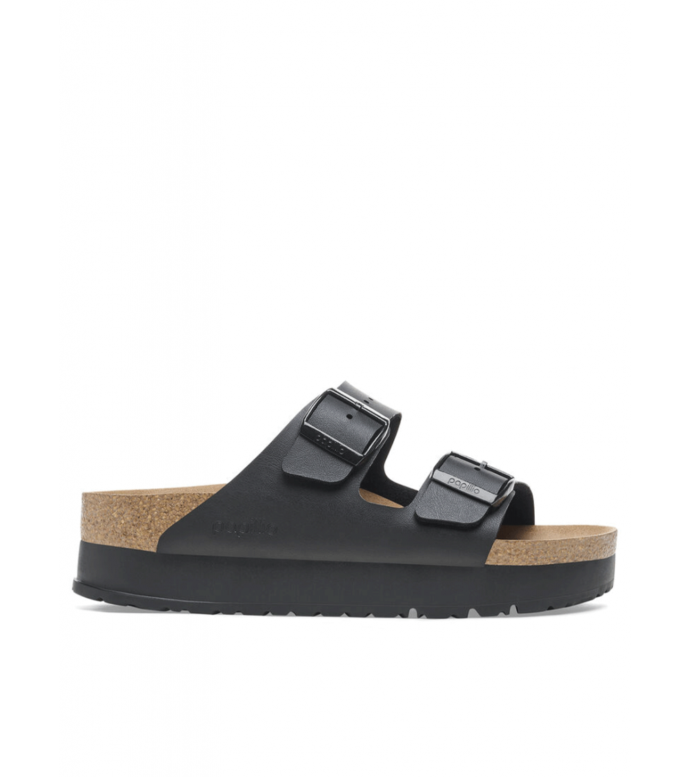 SANDALS BIRKENSTOCK ARIZONA PLATFORM BLACK WOMEN