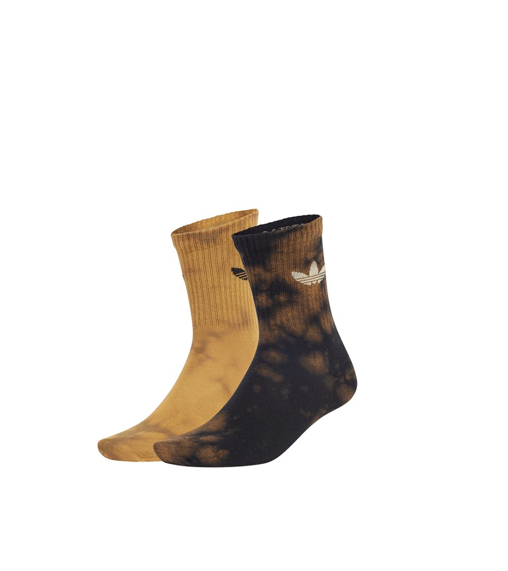 SOCKS ADIDAS ACID-WASHED BLACK YELLOW 2 PAIRS UNISEX