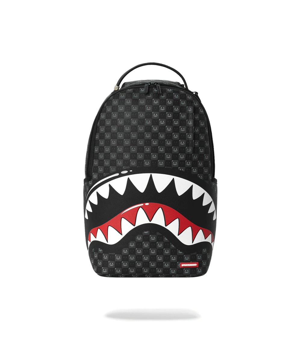 ZAINO SPRAYGROUND SHARKS IN PARIS WTF BUBBLE CHECK NERO UNISEX