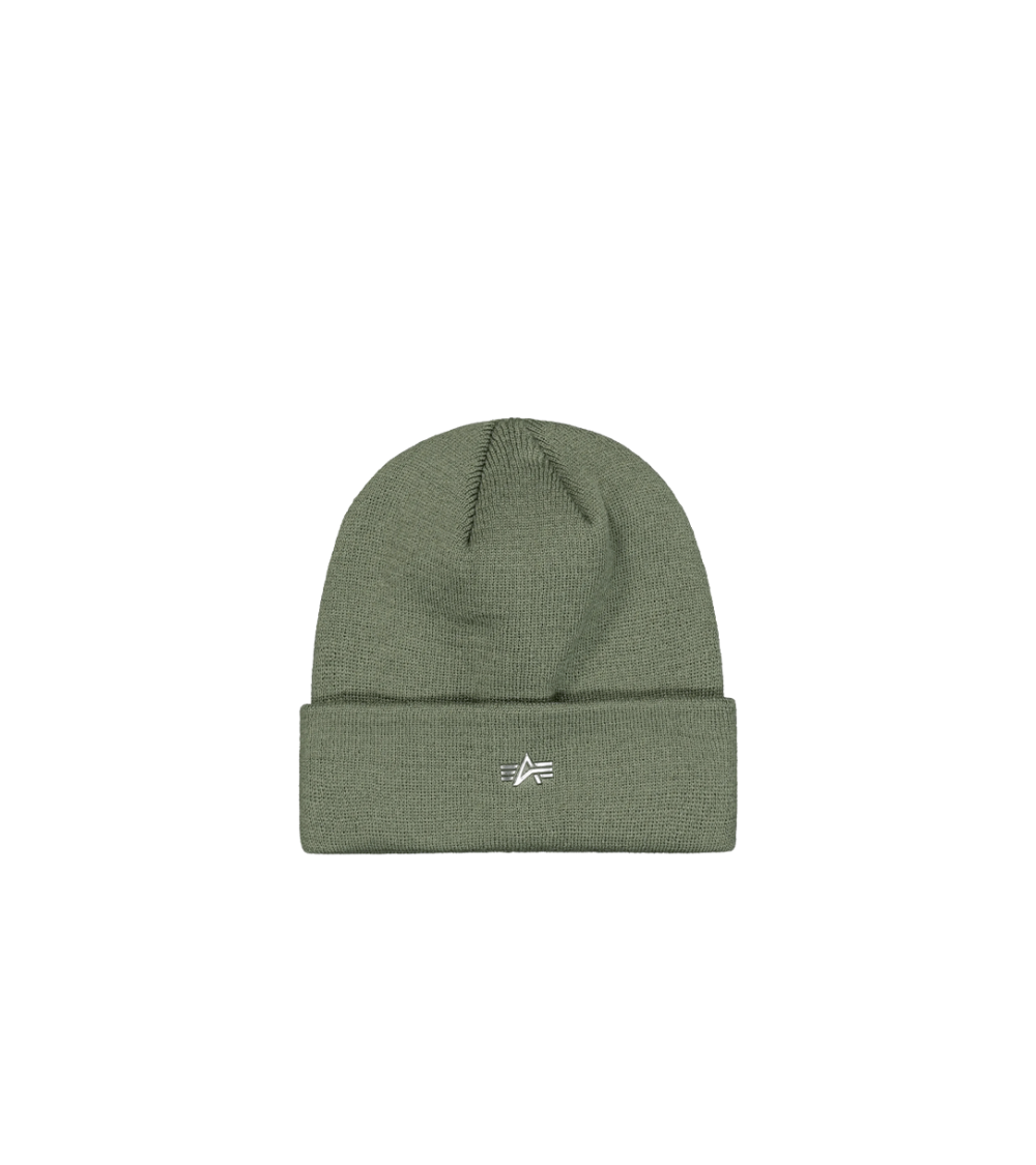 BEANIE ALPHA INDUSTRIES BEANIE CON LOGO IN METALLO VERDE SALVIA UNISEX