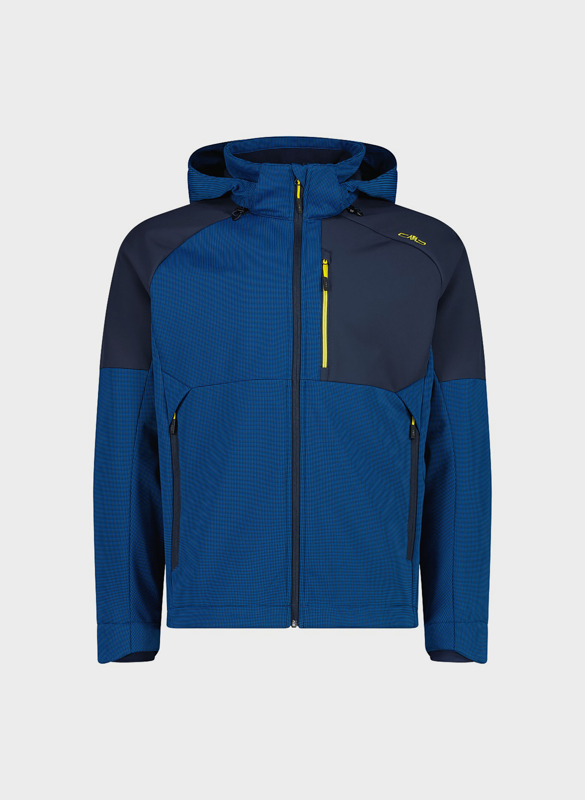 GIACCA SOFTSHELL CON MOTIVO GRID-JACQUARD