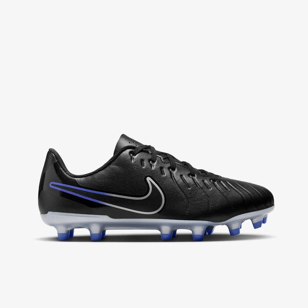 NIKE JR TIEMPO LEGEND 10 CLUB FG/MG NERO/HYPER ROYAL/CHROME