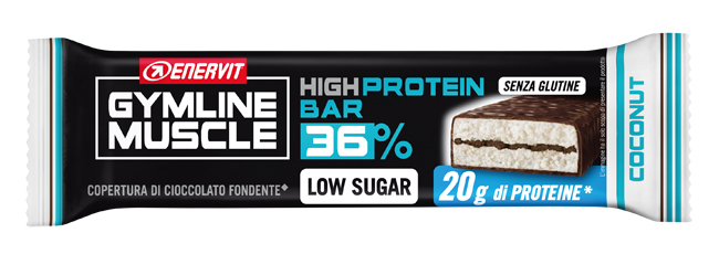 GYMLINE MUSCLE PROTEIN BAR BARRETTA PROTEICA GUSTO COCCO 55G