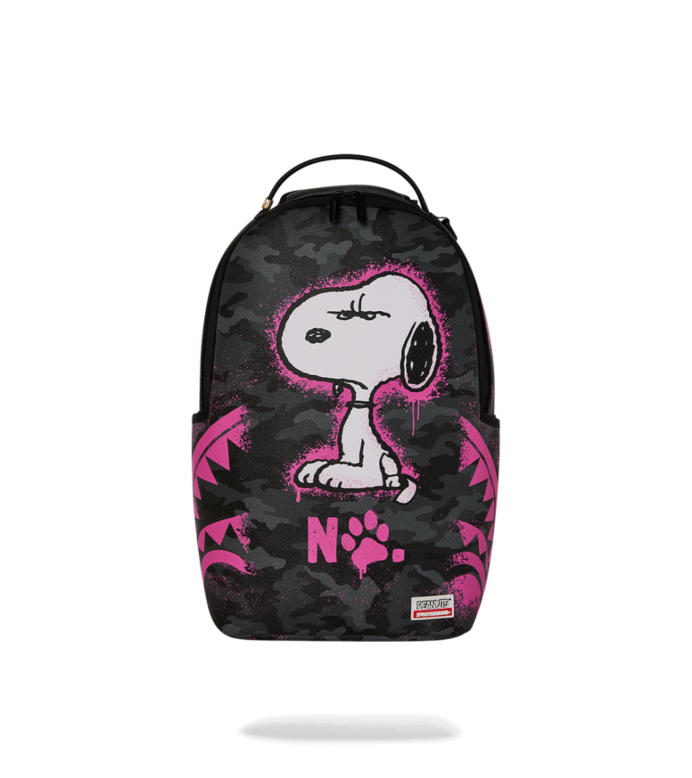 BACKPACK SPRAYGROUND SNOOPY PINK STENCIL BLACK UNISEX