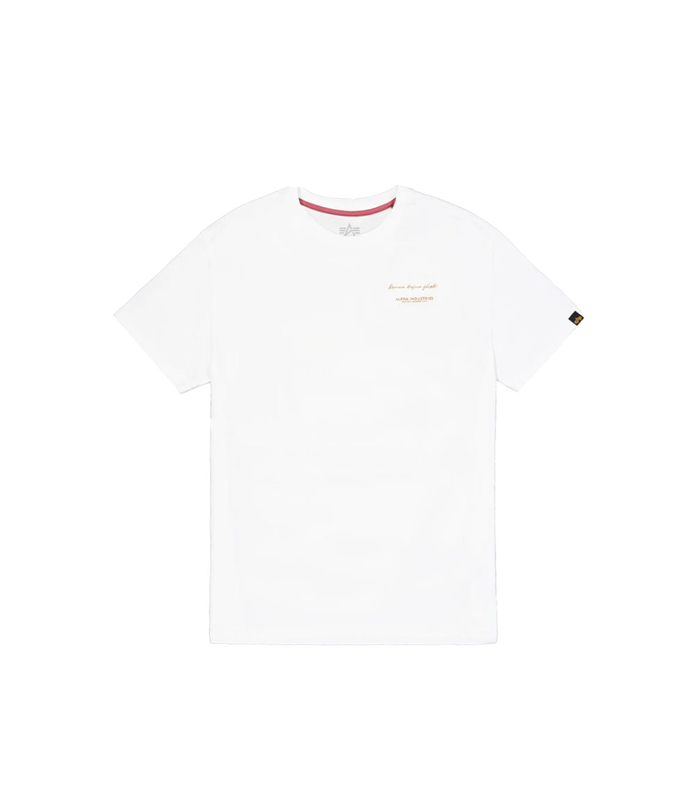 T-SHIRT ALPHA INDUSTRIES TONAL LOGO PRINT BIANCO UOMO