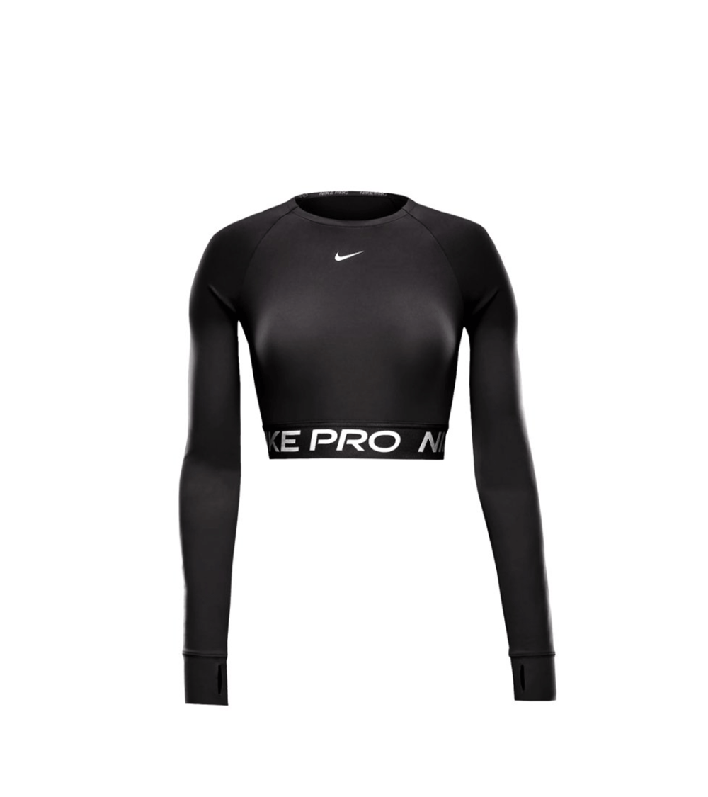 T-SHIRT CROPPED LONG SLEEVE NIKE PRO DRI-FIT BLACK WOMEN