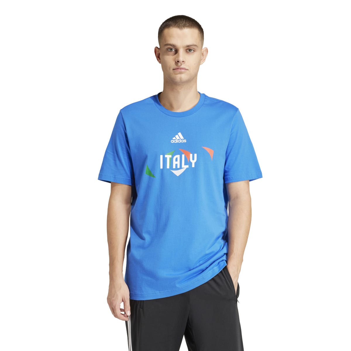 ADIDAS T-SHIRT ITALIA AZZURRA DA UOMO