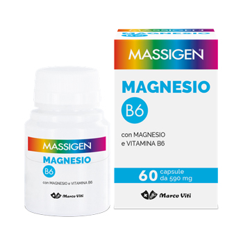 MASSIGEN MAGNESIO B6 60 CAPSULE - INTEGRATORE PER LA FUNZIONALITÀ DEL SISTEMA NERVOSO