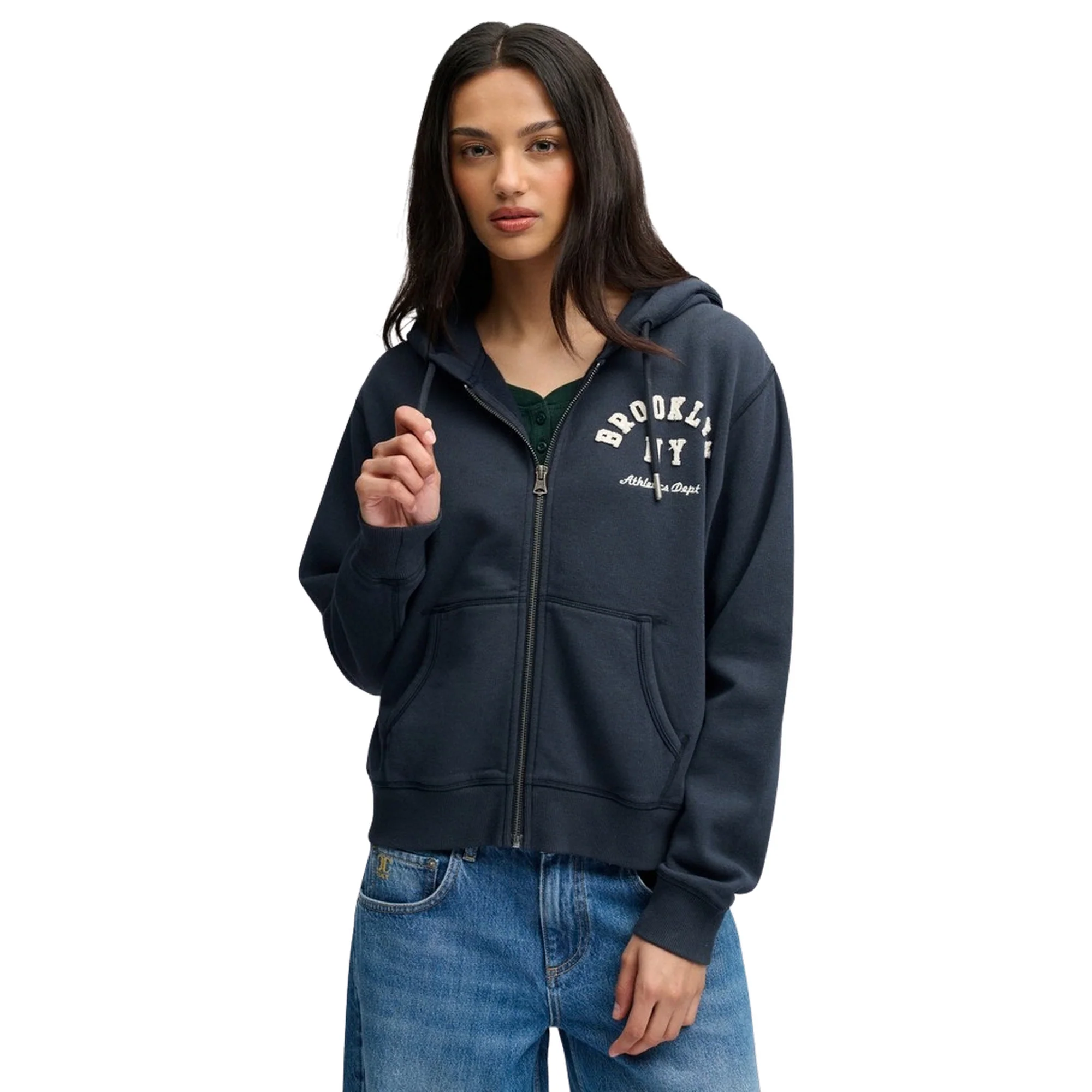 SUPERDRY W RELAXED CROP ZIPHOOD — Animasportiva